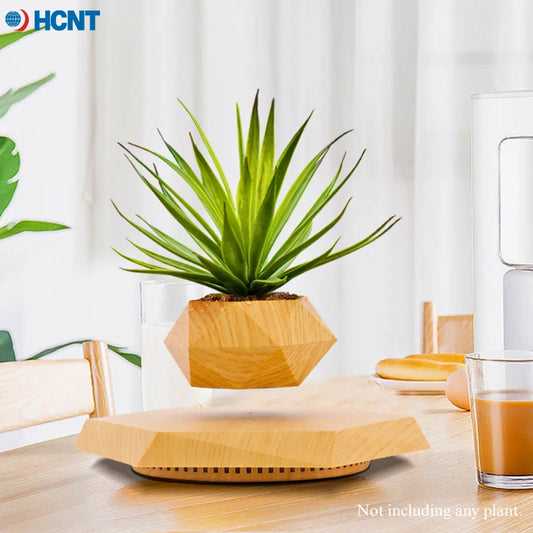 Levitating Plant Pot Magnetic Levitation Flower Pot Rotating Planters.