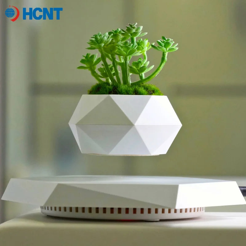 Levitating Plant Pot Magnetic Levitation Flower Pot Rotating Planters.