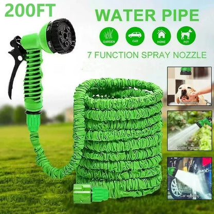 50 FT Expandable High-Pressure Magic Hose 7 Water Spraying Functions Gun.
