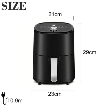 2.8L Air Fryer Without Oil Oven 1200W Multifunction Electric Deep Fryer Nonstick Basket Kitchen Cooking Frying Sonifer
