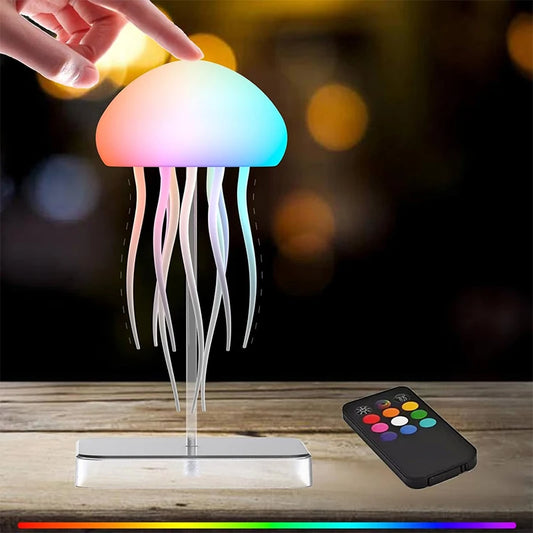 LED Jellyfish Lamp with 9 Tentacles 2 Working Modes.
