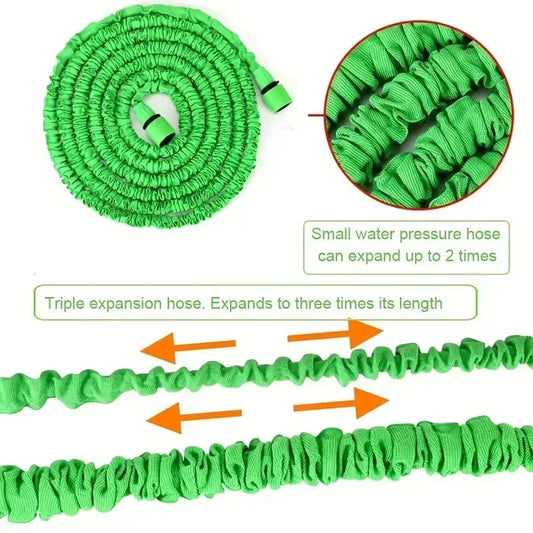 50 FT Expandable High-Pressure Magic Hose 7 Water Spraying Functions Gun.
