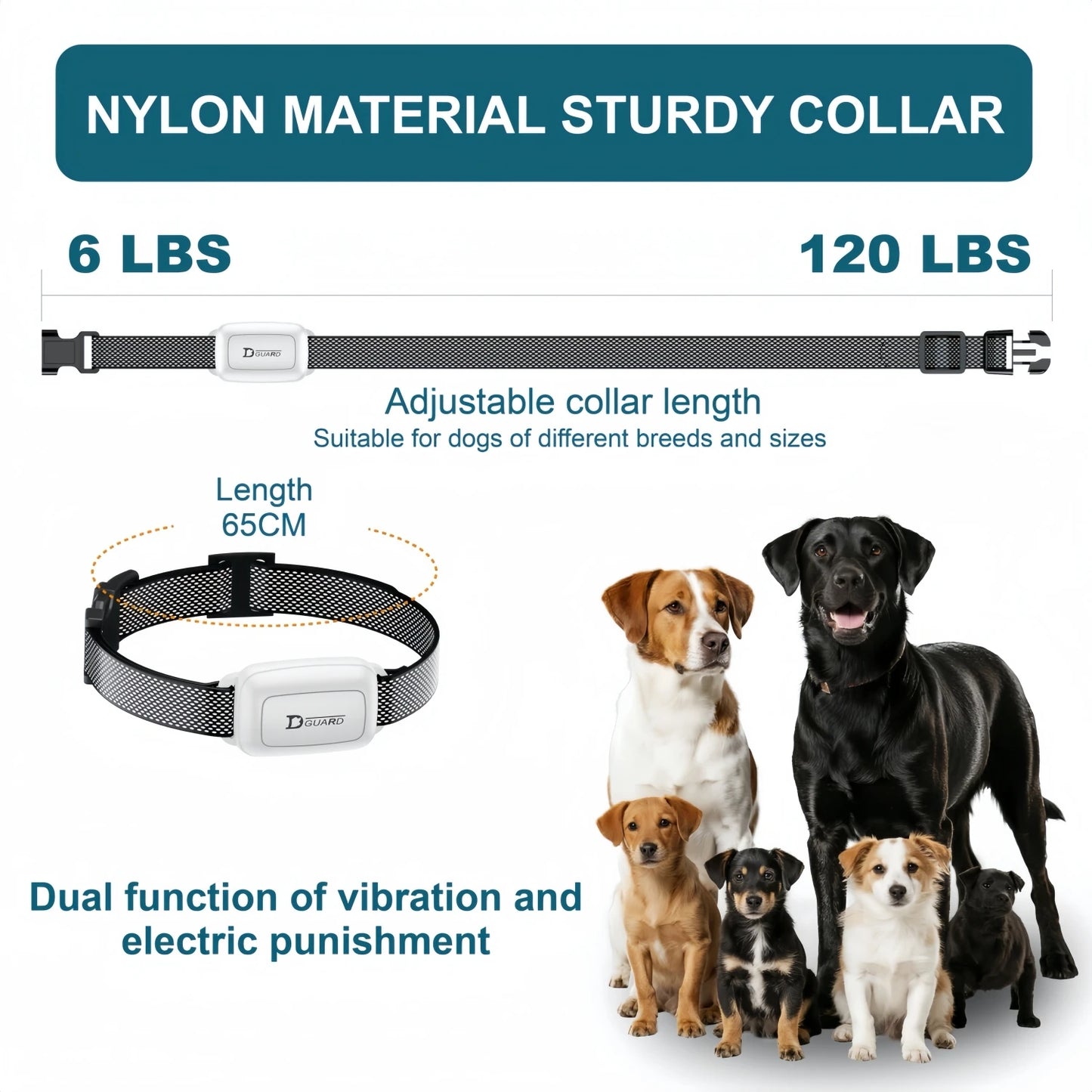 Training Collar Waterproof Dog Bark Collar Pet With Remote Control.