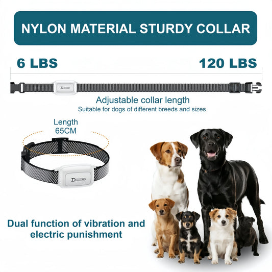 Training Collar Waterproof Dog Bark Collar Pet With Remote Control.